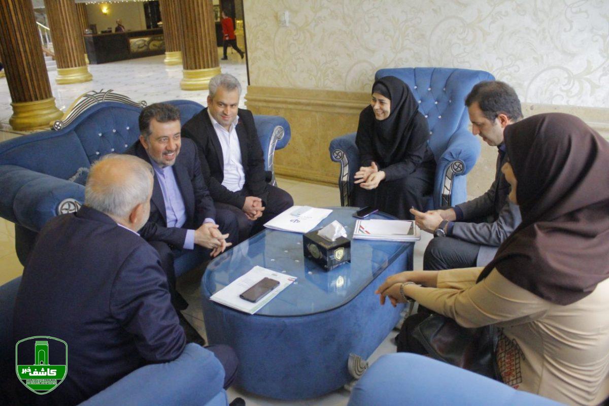 دیدار جبار کوچکی نژاد نماینده مردم رشت در مجلس شورای اسلامی با مهدی تندگویان معاون امور جوانان وزارت ورزش