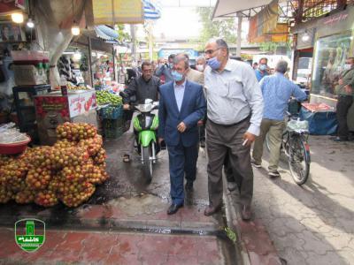 بازدید فرماندار لاهیجان از سطح بازار شهرستان