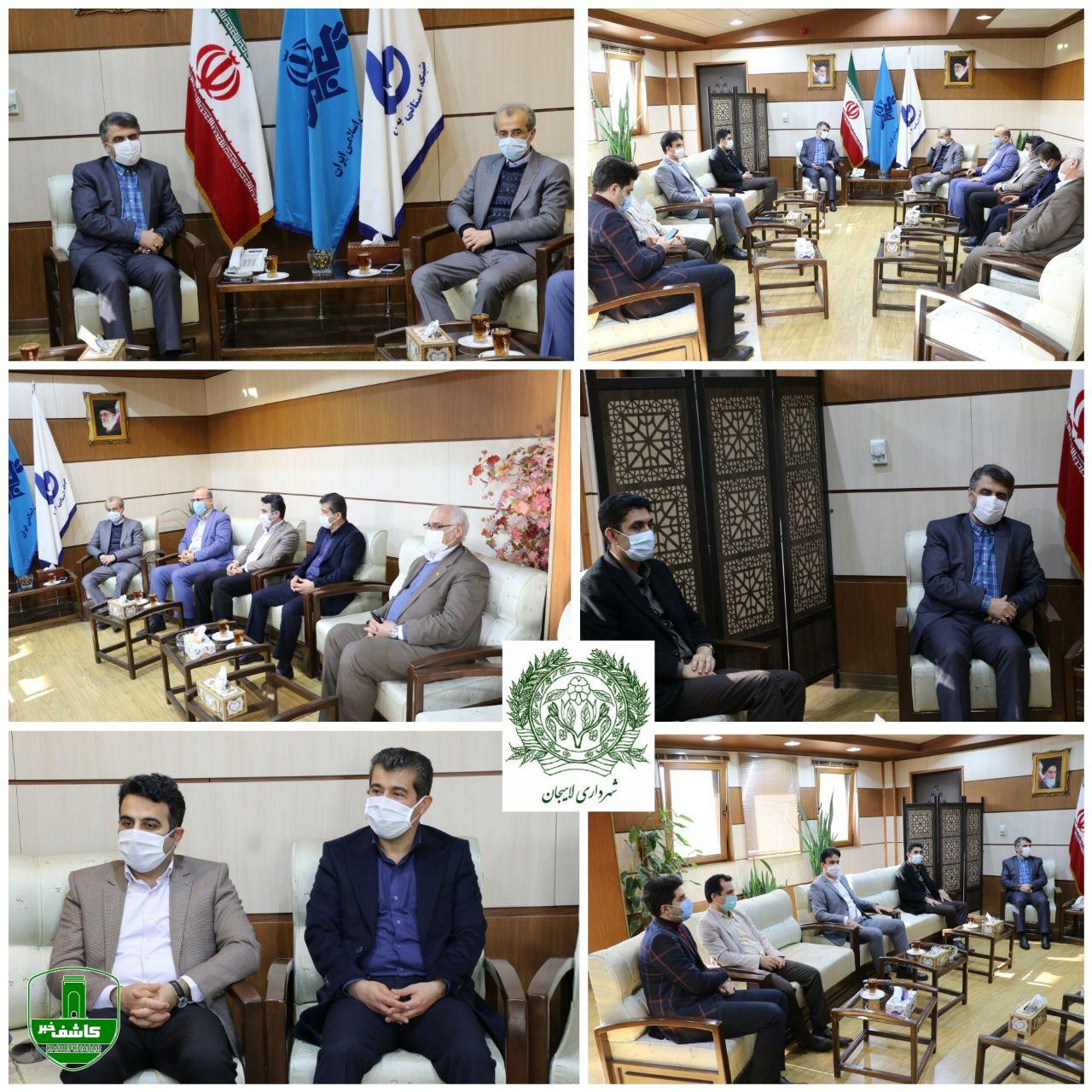 دیدار شهردار و اعضای شورای شهر لاهیجان با مدیرکل صدا وسیمای گیلان