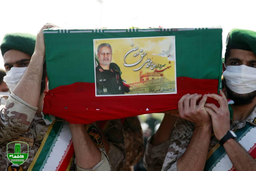 مراسم تشییع پیکر سردار حق بین _ لنگرود