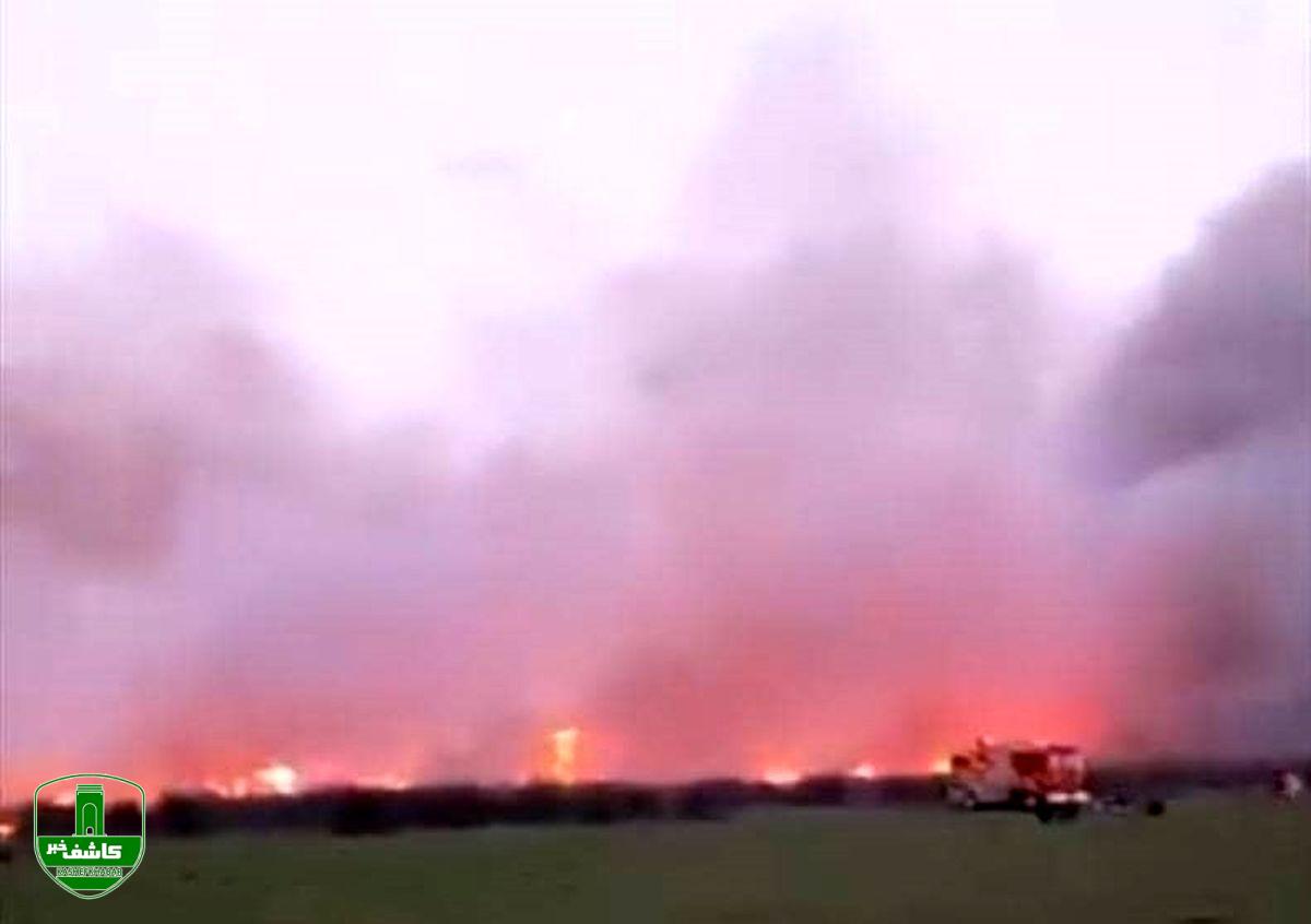 آتش سوزی تالاب بوجاق کیاشهر آتش سوزی تالاب بوجاق کیاشهر