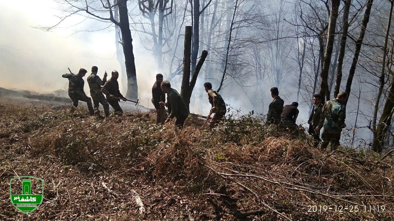 وقوع آتش سوزی در ۱۳۰ هکتار از عرصه های جنگلی گیلان/ خسارت جدی نیست