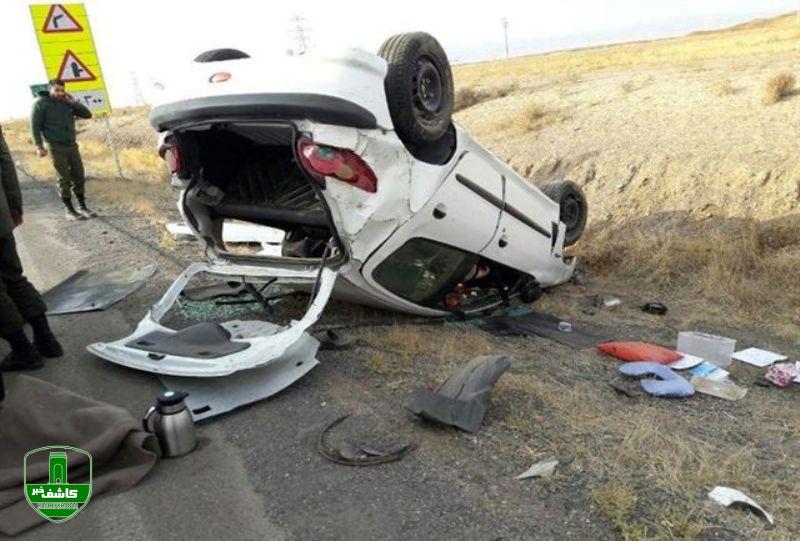 ۳کشته در واژگونی خودروی سواری در خمام