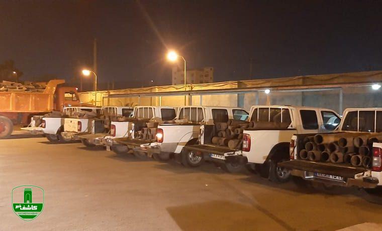 کشف انبار دپوی لوله توسط حراست شرکت ملی مناطق نفتخیز جنوب