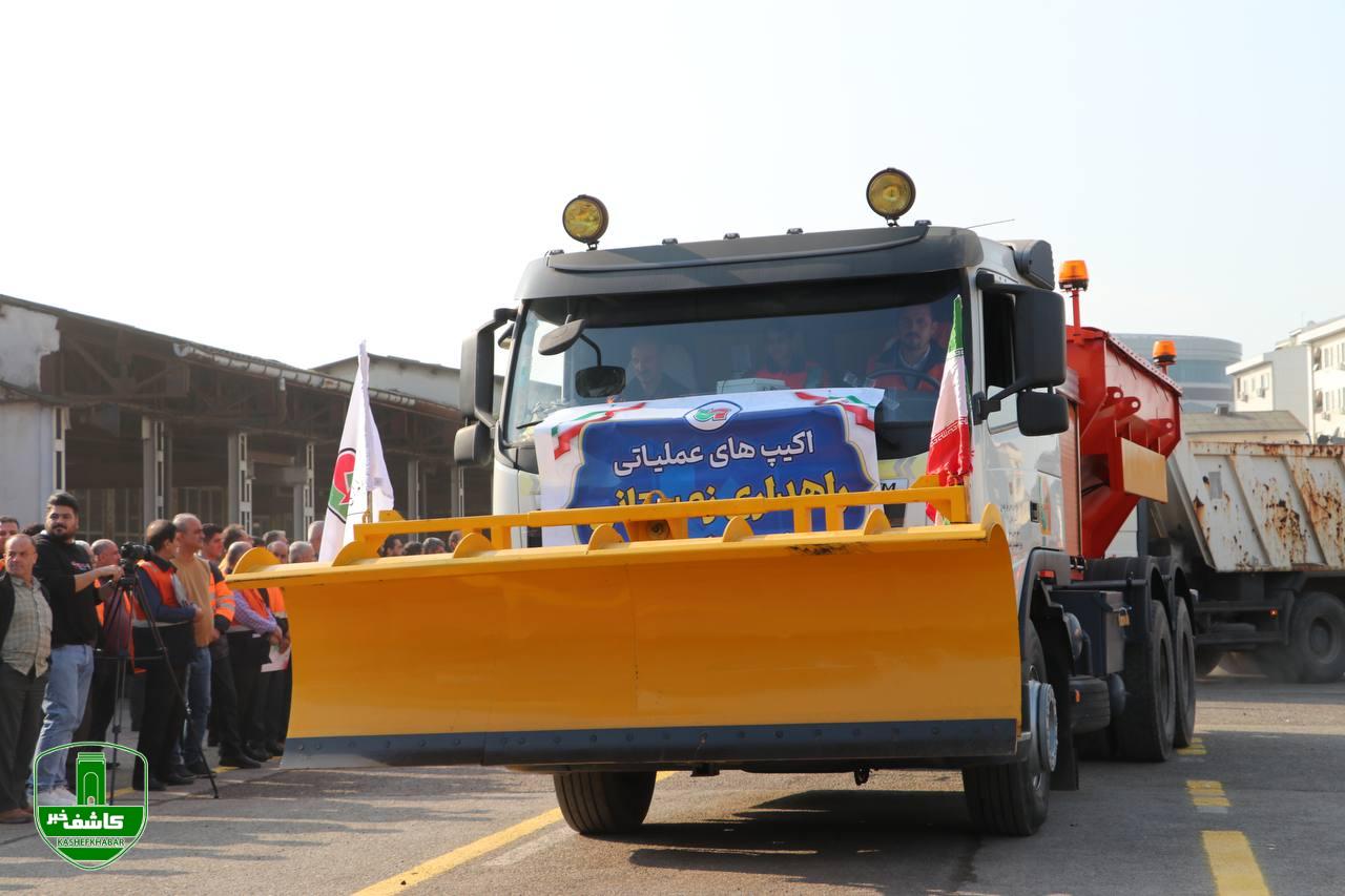 بازدید استاندار از اکیپهای عملیاتی زمستانه ادارهکل راهداری گیلان