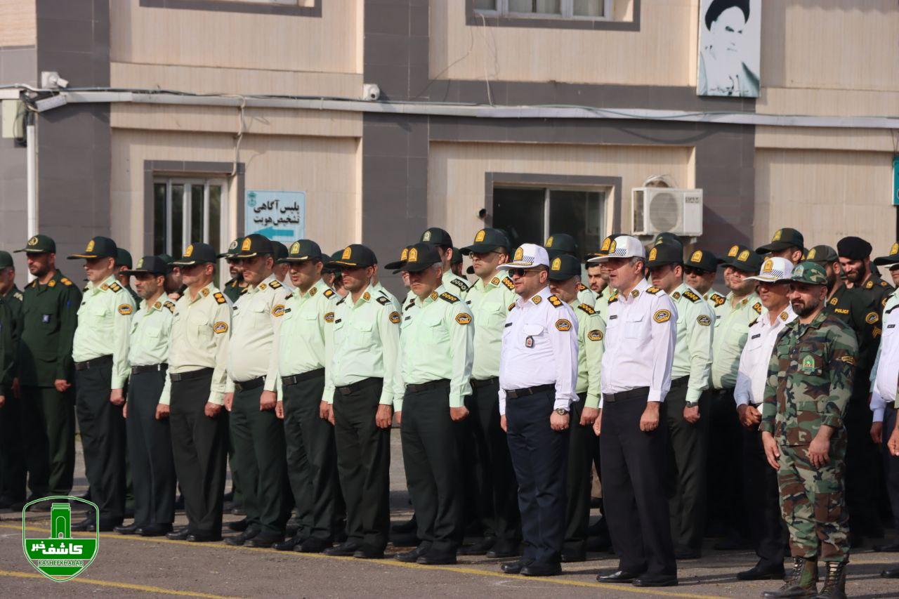 نمایش اقتدار و همبستگی؛ اجرای صبحگاه مشترک به مناسبت سوم خرداد در لاهیجان