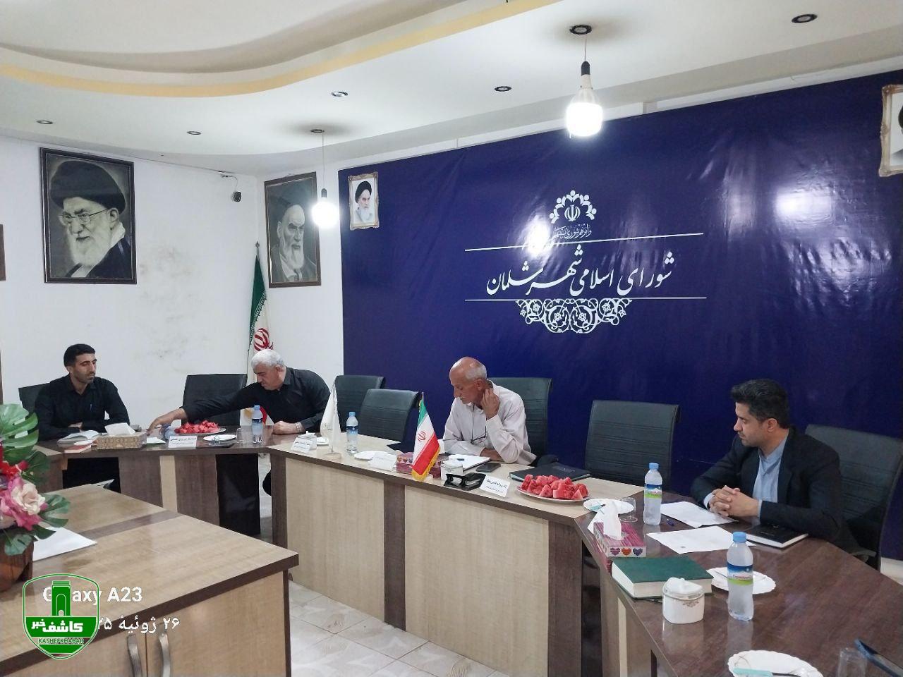 برگزاری جلسه انتخابات هیات رئیسه سال پنجم شورای اسلامی شهر شلمان